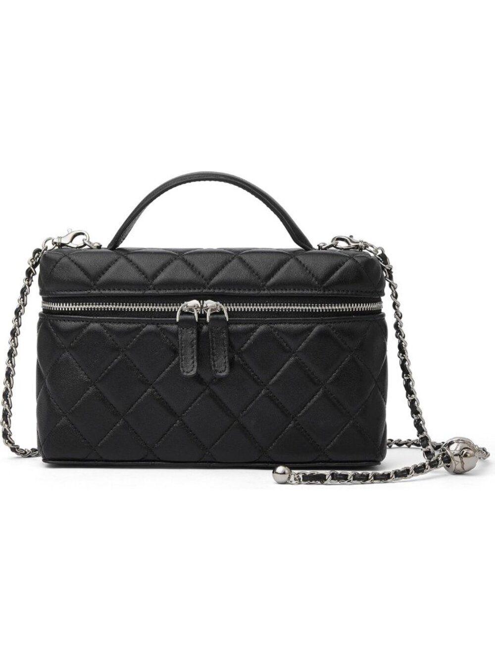 Quilted Top Handle Box Purse for Women | Soft Lambskin Crossbody Mini Clutch